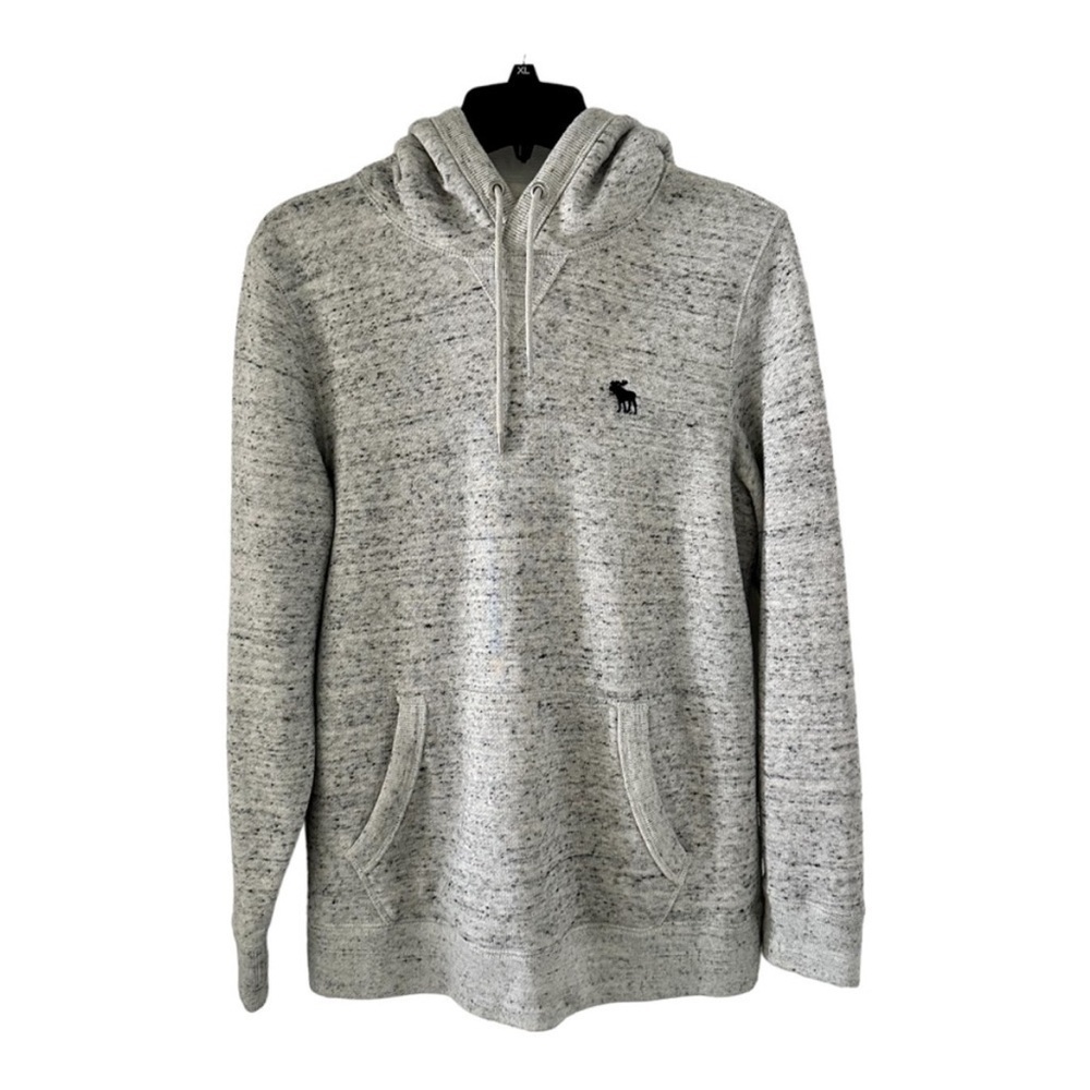 Abercrombie & Fitch Soft Fleece Men's Heather Gray Hoodie Sweatshirt Size M